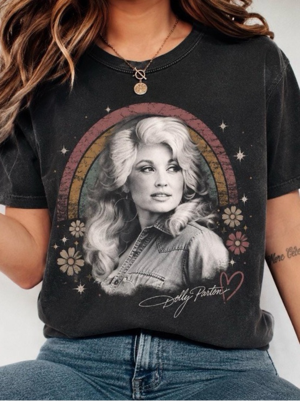 Dolly Parton Portrait T-Shirt 80s Country Music Vintage Comfort Colors Tee